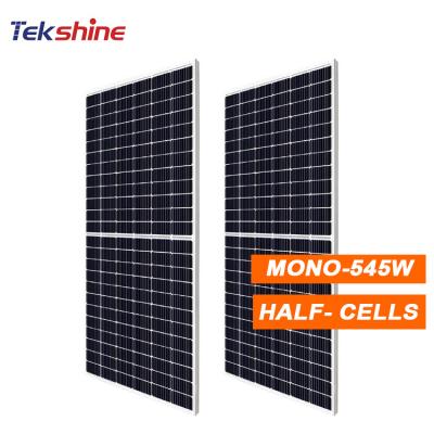 China Roofing System Tekshine High efficiency solaire 550w solar panels 545waatts monocrystalline system price for sale