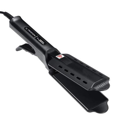 China Professional Fast Wet Dry Dual Function Ceramic Hair Straightener Steam Salon Beauty Flat Iron for sale