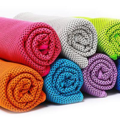 China Custom Size Kid Safe Logo Sports Microfiber Instant Fitness Sublimated Cooling Towels for sale