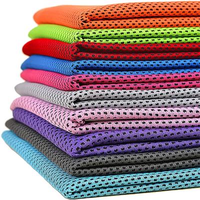 China QUICK DRY Custom Fitness Microfiber Glossy Sports Cloth Gym Running Cool Cooling Stocking Towel for sale