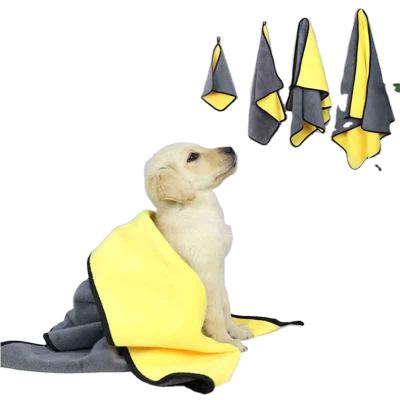 China Wholesale Custom Stocked Microfiber Pet Bath Soak Up Towel for sale