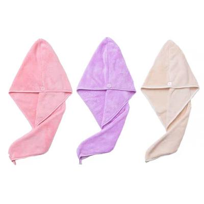 China Super Absorbent QUICK DRY Microfiber Quick Drying Bath Spa Head Turban Hair Wrap Towel for sale