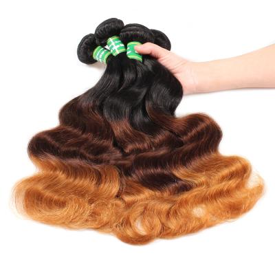 China New Arrival Ombre 3 Color Color Body Wave 100% Human Hair Weft Extensions for sale