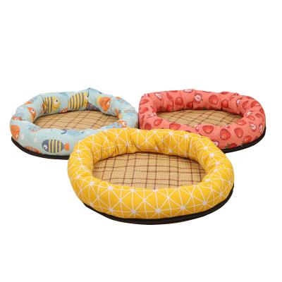 China Amazon Best Seller Sustainable Pet Cat Dog Bed With Cool Mat For Summer for sale