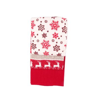 China Cotton Christmas Microfiber QUICK DRY Reactivr Printed Terry Tea Towels Wholesale Cloth Printed Tea Towel Tea Towel for sale