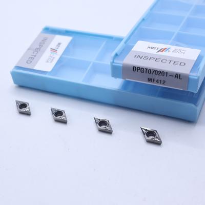 Cina MF412 Inserti di tornitura di finitura per alluminio e acciaio inossidabile DPGT070201-AL in vendita