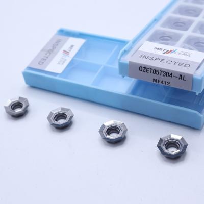 Cina MF412 Inserto di carburo a forma di ottagono OZET05T304-AL per la tornitura di acciaio inossidabile in alluminio in vendita
