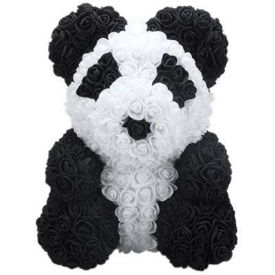 China Natural Touch Summer Floral Foam Rose Artificial Flower Decoration Wedding Multicolor Pink Flower Rose Flower Panda for sale