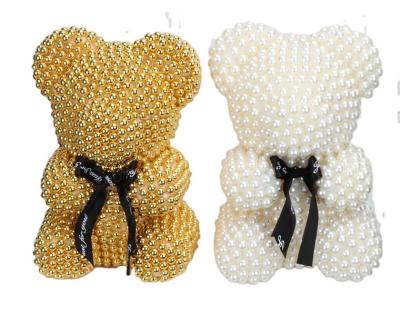 China High Quality Artificial Graduation Rose Pearl Bear Teddy Bear Contact Mother's Day Natural Supply for sale