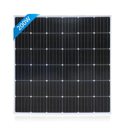 China Solar Power System Solar Panel 200 Watt 19.8 Volt High Efficiency Module PV Power for Battery Charging Boat, Caravan, RV for sale