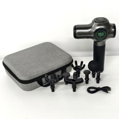 China Professionelle leistungsstarke Massage-Pistole mit 99-Geschwindigkeit und 8 Massageköpfen LCD Touch Fascia Gun zu verkaufen
