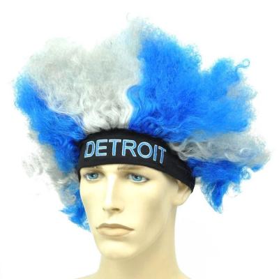China Afro Wave American Football Fans Team Lion Wig for sale