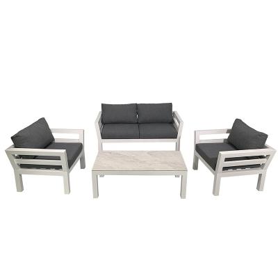 China Modern Outdoor Furniture Garden Alum 4 PCS Outdoor Corner Sofa Furniture Patio Sofa Furniture for sale