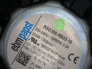 Κίνα Φυγοκεντρικός ανεμιστήρας R4E355-RM03-05 r3g355-rb03-10 εναλλασσόμενου ρεύματος της Γερμανίας EBMPAPST για ABB ACS800 προς πώληση
