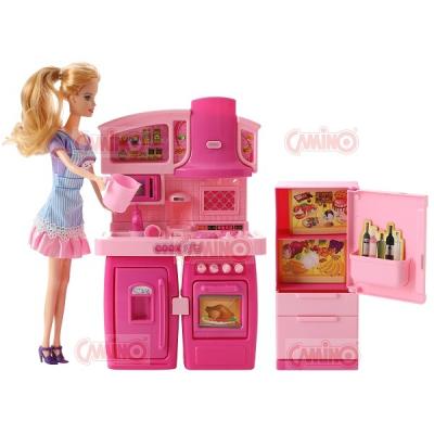 China Mini Manufacturer High Quality Kitchen and Refrigerator Play Set Baby - Doll Kitchen Set Fashion Doll Play Sets for sale