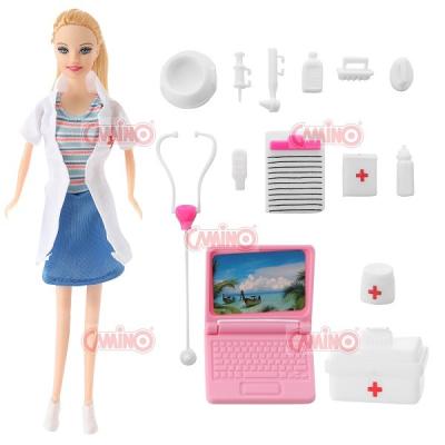 China Mini Low Price Custom 30-50Cm Girls Kids Pretend Doctor Play Playset Toys Set for sale