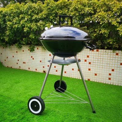 China FO3 Easily Assembled 18 Inch Garden Family BBQ Round Kettle BBQ Grill Charcoal Steel Grill with Wheels for sale