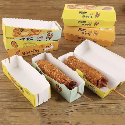 Cina Eco-friendly Custom Hot Dog Box Food Cartone cartone cartelle Fabbrica di scatole in vendita