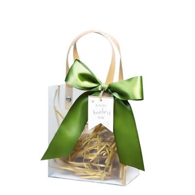 China Custom Printed High-end Transparent Gift Packaging Bags Frosted Bag Birthday Gift Teacher's Day Gift for sale
