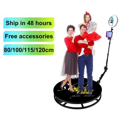 China Rotating Booth Ipad Photobooth Shell Photobooth Background Led Lighting Basic Setup Photo Booth/Deluxe 360 Setup Selfie Machine Photo Booth for sale