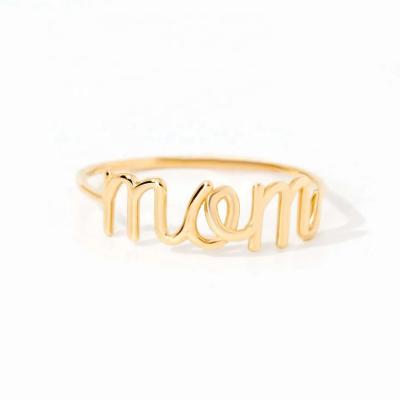 中国 ステンレス鋼 18K ゴールド ママ スタッキングリング 女性 宝石 販売のため