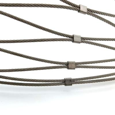 China Facade Stainless Steel Cable Mesh Stainless Steel Rope Mesh Stainless Steel Flexible Architectural Ferrule Mesh for sale