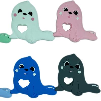 China Wholesale Soft Toy One New Design Sensory Baby Teething Soft Silicone Teether Baby GradeToys Sea Lion Teether Bpa Free Food for sale