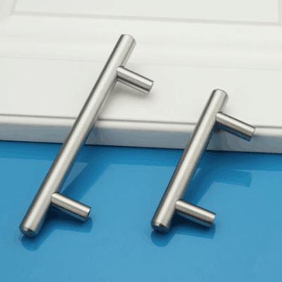 China 128mm Stainless Steel Kitchen Cupboard Handles Door Cabinet T Bar Handle Pull Knob Furniture Handle for sale