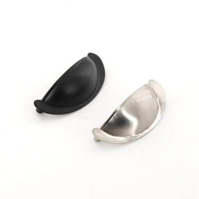 China RE-1027 Black Silver Drawer Knobs Cabinet Knob Handle Zinc Alloy Cup for sale
