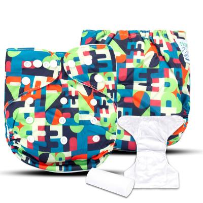 China Newest Printed Design Reusable And Washable Double Rows Baby Suede Cloth Instant Pocket Diaper For Baby for sale