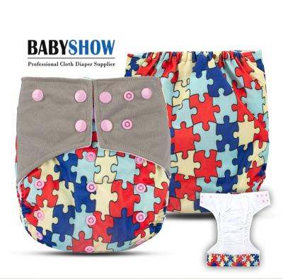 China Polyester Material Waterproof Positioning Reusable Diaper And Printed Printing Cloth Popular Attractive for sale