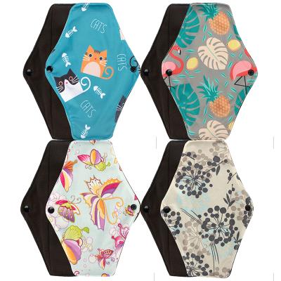 China Low Price OEM Cloth Breathable Reusable Menstrual Removable Washable Sanitary Pad Sanitary Pad for sale