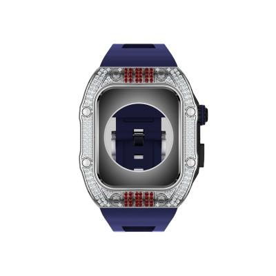 China Luxury Value Manufacturer Stainless Steel Diamond Watch Case For Apple Direct Protective Watch for sale