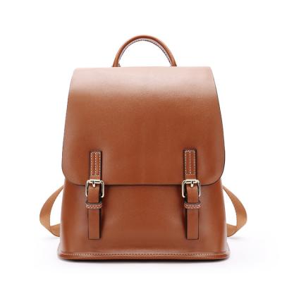 China Best Selling Waterproof Vintage Backpack Bag Real Leather Backpack Ladies Backpack for sale