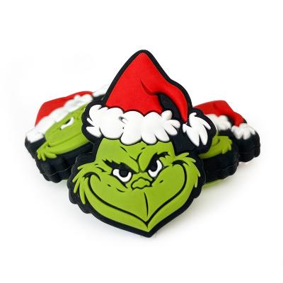 China Soft Toy New 2022 Food grade silicone beads baby teething christmas silicone character grinch focal beads for sale