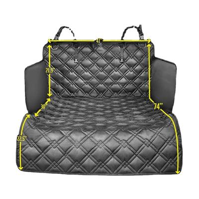China Business/SUV Luxury Cargo Liner For Dogs, Waterproof Cargo Cover Pet Trunk Mat With Flap Bumper Protector for sale