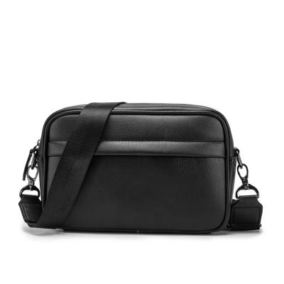 China Fashion crossbody bag Casual Man Purse Shoulder Bag Crossbody Bag, Fashion PU Leather Black Small Messenger Bag for Men and Women for sale