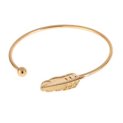 China Fashionable Simple Cavity Circle Open Bangle Finished Wide Bangle Gold Foil Cuff Bangle for Women and Girls for sale
