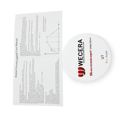 China Anterior Dental Multi Layer Zirconia Disc 49% Ultra Translucent for sale