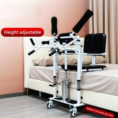 China Hydraulic Transport Assist Chair Transfer Commode Wheelchair for Elderly Universal Wheel and High Carbon Steel Main Frame for sale