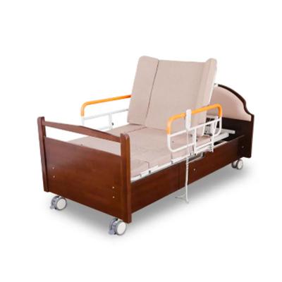 China Home care community hospital high-end function of wood rotary nursing beds for sale