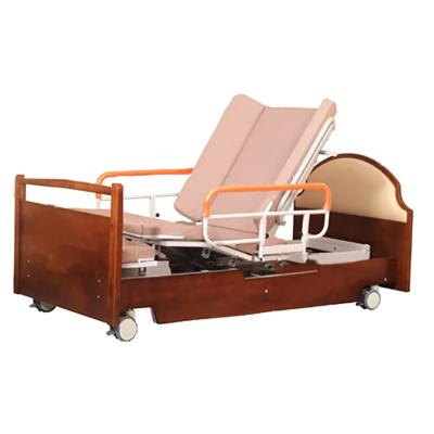 China Home care community hospital high-end function of wood rotary nursing beds for sale