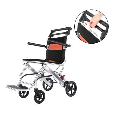 China Airplane use Foldable manual light weight travel transport wheelchair for sale