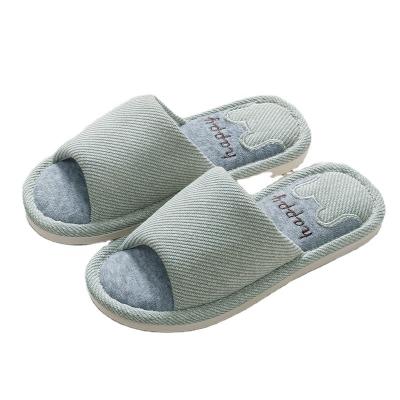China 2022 fashion trend insole printed cotton indoor sandals for men and women home slippers for sale