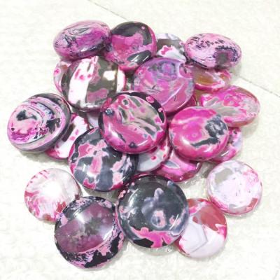 China Color Set Or Fire Hot Pink Lace Crazy Agate Around Loose Gemstone Bead Cheap Cabochon for sale