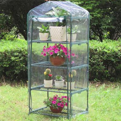 China Easily Assembled Mini 4 SHELF Greenhouse Garden Polycarbonate Commercial for sale