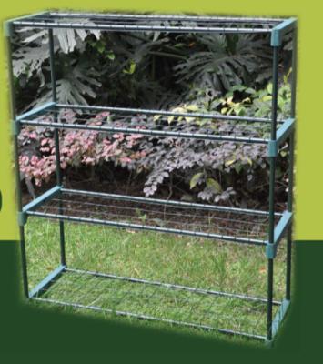 China Easily assembled double deck storage and 4 tier greenhouse shelving for greenhouse, garages&sheds for sale