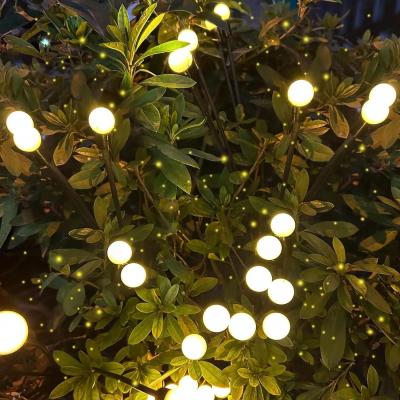 China Black Waterproof Solar Outdoor Solar Firefly LED Lights Waterproof for Garden Patio Pathway Decoration(Warm White) for sale