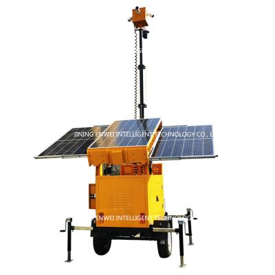 China Mobiele zonne-energiecamera CCTV-trailer Draagbare bewakingstoren voor noodhulpbewaking Te koop