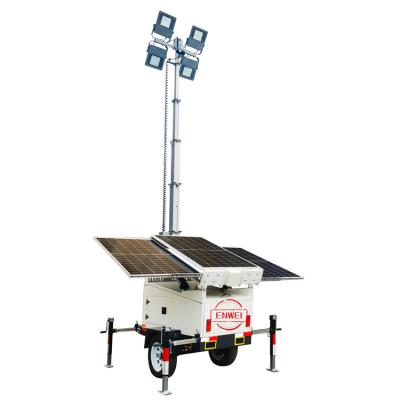 China Solar Light Tower met 7m telescopische mast Voor bouwterreinen Mijnbouwterreinen Te koop